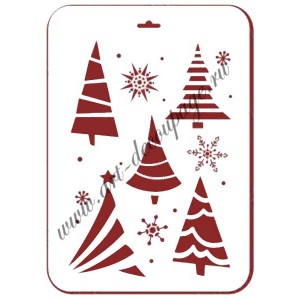 Трафарет Event Design новогодний NGP053 "Новогодние ёлочки", 31х21 см Трафарет Event Design новогодний NGP053 "Новогодние ёлочки", 31х21 см
